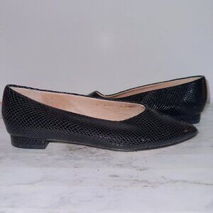 Anthropologie Black Pointed Toe Flats